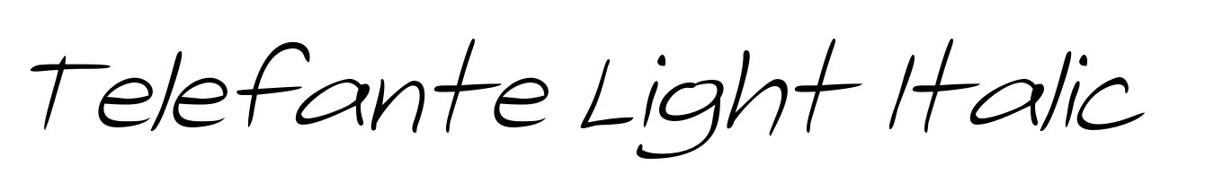 Telefante Light Italic